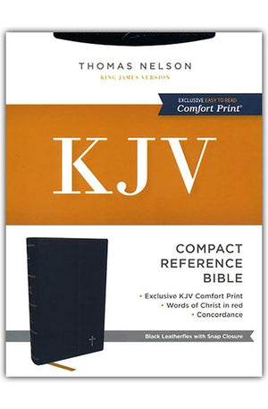 KJV Holy Bible: Compact with 43000 Cross References Black Leatherflex with flap Red Letter Comfort Print: King James Version