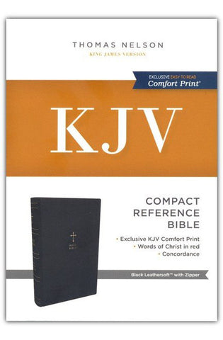 Image of KJV Holy Bible: Compact with 43000 Cross References Black Leathersoft with zipper Red Letter Comfort Print: King James Version