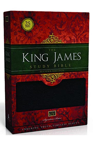 Image of KJV Study Bible Large Print Bonded Leather Black Red Letter: Second Edition
