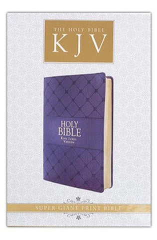 Image of KJV Holy Bible Super Giant Print Faux Leather Red Letter Edition - Ribbon Marker King James Version Purple