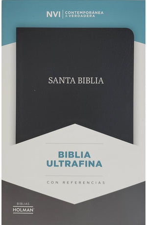 Biblia NVI Ultrafina Negro Piel Fabricada