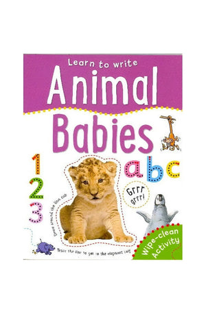 Animal Babies - Learn To Write Wipe-Clean Activity Book
