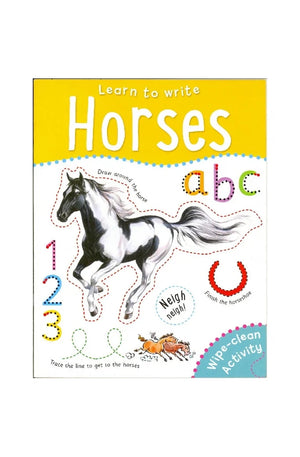 Horses - Learn To Write Wipe-Clean Activity Book