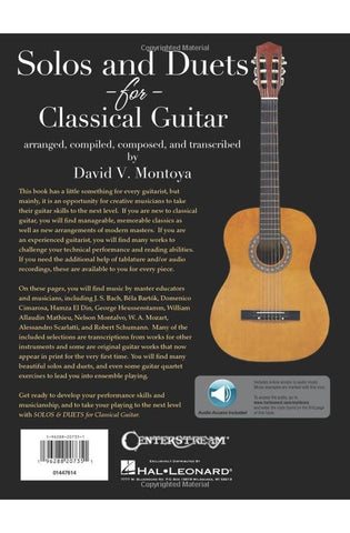 Image of Solos and Duets for Classical Guitar: Arranged, Compiled, Composed, & Transcribed by David V. Montoya - with Online Audio Examples