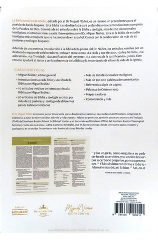 Image of Biblia RVR 1960 de Estudio Temática Miguel Nuñez Símil Piel Negro