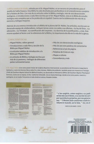 Image of Biblia RVR 1960 de Estudio Temática Miguel Núñez Piel Duotono Marrón