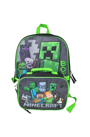 Minecraft 16" Backpack with Lunch Bag