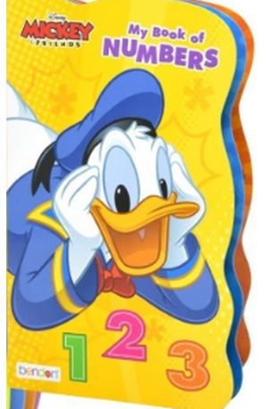 DISNEY 5"X8" SHAPED BOARD BOOK DONALD MY BOOK OF NUMBERS