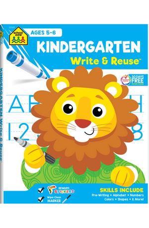 Kindergarten Write & Reuse Activity Book