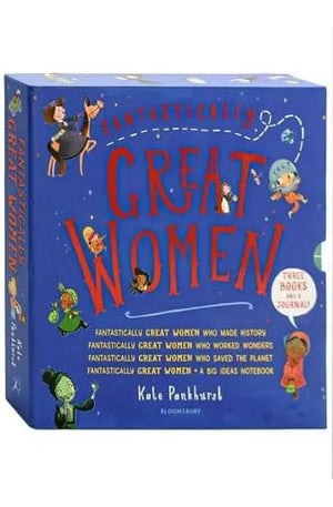 Fantastically Great Women 4 Books Collection Boxed Set (Who Saved the Planet, Who Worked Wonders, Who Made History, A Big Ideas Notebook)