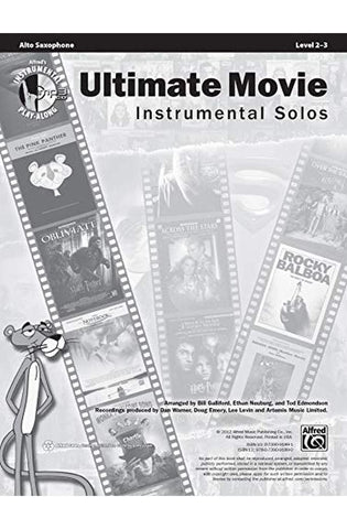 Image of Ultimate Movie Instrumental Solos: Alto Sax, Book & Online Audio/Software/PDF (Ultimate Pop Instrumental Solos Series)