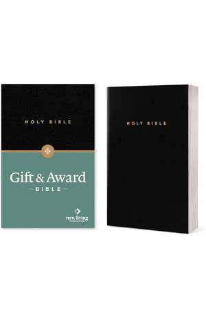 Gift and Award Bible NLT (Imitation Leather, Black, Red Letter)