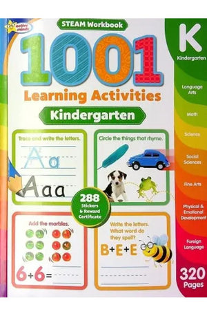 1001 Learning Activities STEAM Workbook Kindergarten