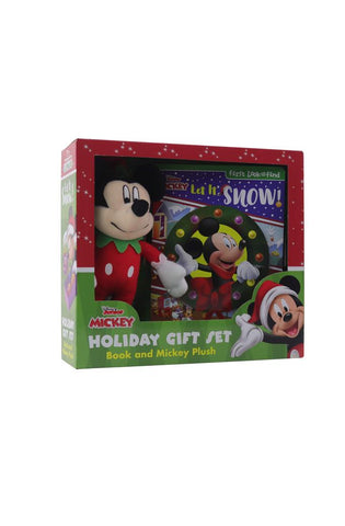 Image of Disney Junior Mickey Mouse Clubhouse - Let It Snow! Holiday Gift Set - First Look and Find Activity Book and Mickey Plush! - PI Kids