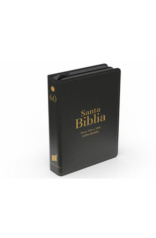 Image of Biblia RVR 1960 Compacta Letra Grande 11 puntos Símil Piel Negro con Cierre y Índice