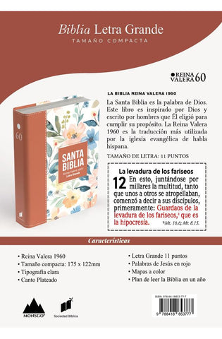 Image of Biblia RVR 1960 Compacta Letra Grande 11 puntos Símil Piel Marrón