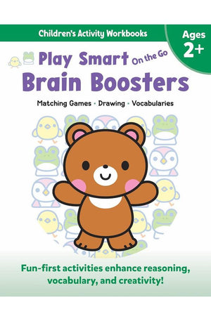 Play Smart On the Go Brain Boosters Ages 2+: Matching Games, Drawing, Vocabularies (Play Smart On the Go Activity Workbooks)