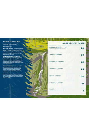 Image of National Parks 2025 Weekly Planner: July 2024 - December 2025
