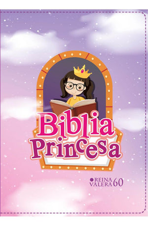 Biblia RVR 1960 Compacta para Niñas Princesa Vinilo con Cierre