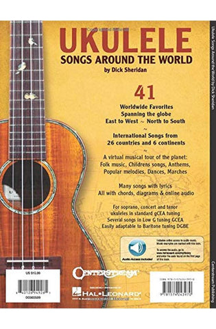 Image of Ukulele Songs Around the World: 41 Worldwide Favorites from 27 Countries and 5 Continents edited by Dick Sheridan with Online Audio Examples