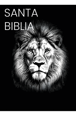 Biblia RVR 1960 Compacta Letra Grande 11 puntos Símil Piel Negro León Grafity