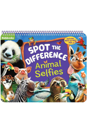Spot the Difference: Animal Selfies (Family Fun Spiral Wipe Off)