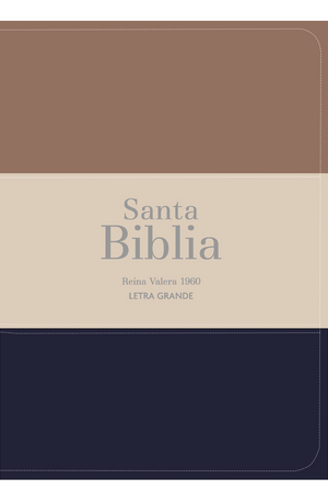 Biblia RVR 1960 Compacta Letra Grande 11 puntos Símil Piel Marrón Beige Negro