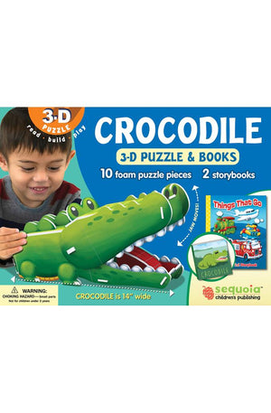 Crocodile 3-D Puzzle & 2-Book Set