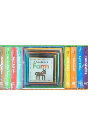 Farm: Board Books and Stacking Blocks (Baby Firsts) - Set of 8 Board Books