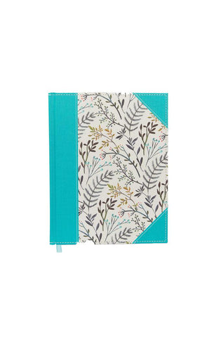 Image of NKJV, Journal the Word Bible, Large Print, Cloth over Board, Blue Floral, Red Letter: Reflect, Journal, or Create Art Next to Your Favorite Verses