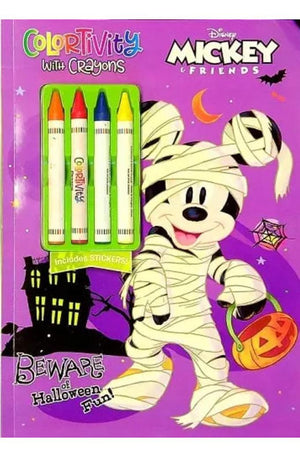 Beware of Halloween Fun! Colortivity with Crayons (Disney Mickey & Friends)