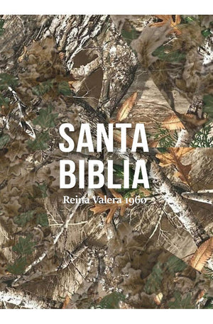 Biblia RVR 1960 Compacta Símil Piel Camuflaje Hojas