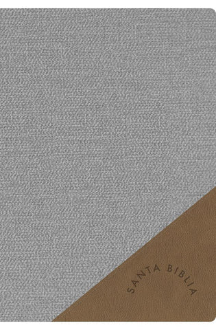 Image of Biblia RVR 1960 Súper Gigante Gris Marrón Símil Piel con Índice *IRREGULAR*